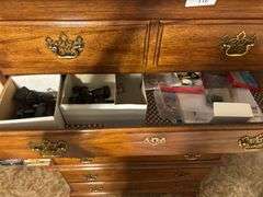Dresser with clothes