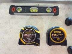 Measuring Stick, (2) 16’ Tape Measures, Level, and Bolt Cutters
