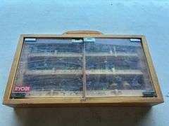 (26) Piece Router Bit Set in Wooden Case