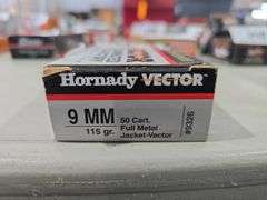 (50) Hornady Custom 9mm 115gr FMJ-Vector Illuminated