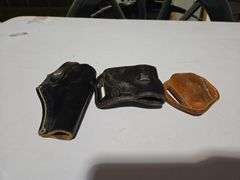 (3) Leather Waistband Pistol Holsters