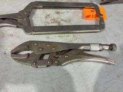 Vise C-Clamp, Vise Grips, and Vise Grip Welding Clamp