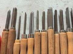 Bucket Containing (21) Wood Turning Chisels