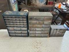 (3) Parts Bin Cabinets