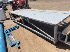 4x12x32 Steel Top Workbench on Casters