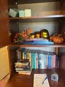 Desk with cabinets and misc