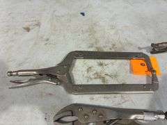 Vise C-Clamp, Vise Grips, and Vise Grip Welding Clamp