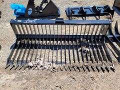 72" Skid Steer Fine Skeleton Bucket Low Side