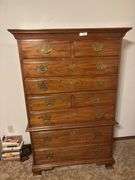 Dresser with clothes