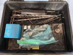 Hard Plastic Case w/Foam Lining Containing Various Size Drill Bits
