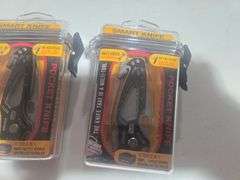 (2) Outdoor Edge Razorlite Folding Knives w/Replacement Blades and Sharpener