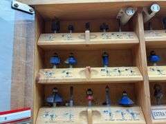 (26) Piece Router Bit Set in Wooden Case
