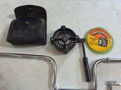 Hand Drill, Hand Crank Wrench, Screw Drivers, Florite Grill Velocity Finder, Blade in Sheath, Torque