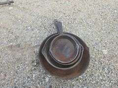 (4) Cast Iron Pans