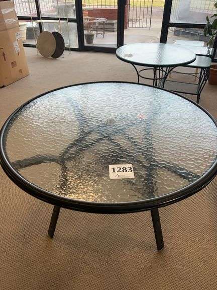 48 inch glass top table