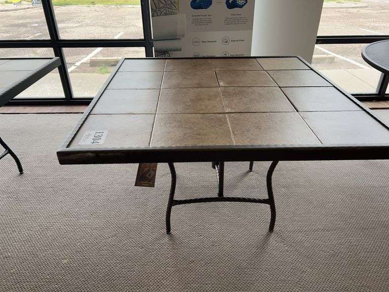 48 inch square tile top table