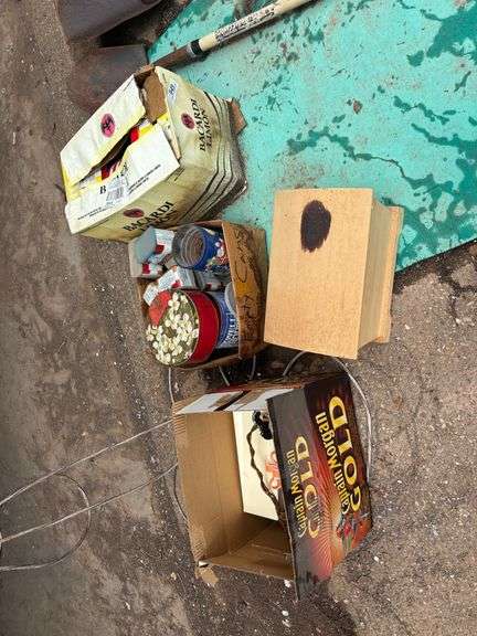 Christmas containers with Halloween decorations