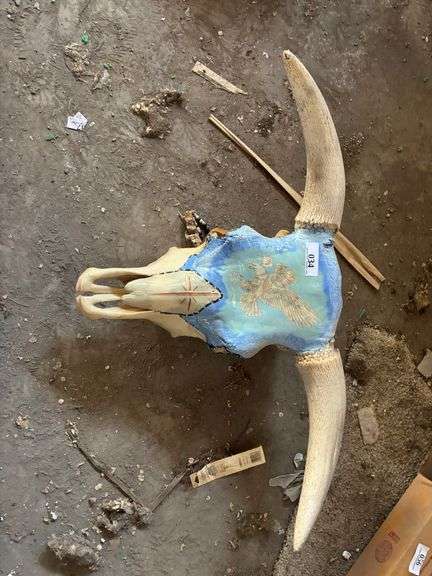 Painted animal head