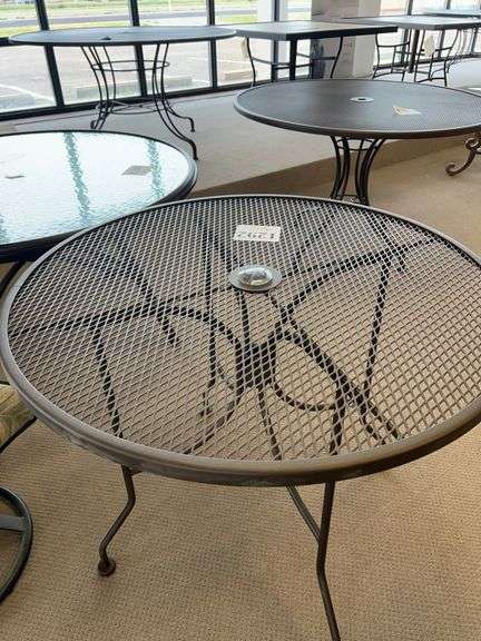 36 inch mesh too wrought iron table