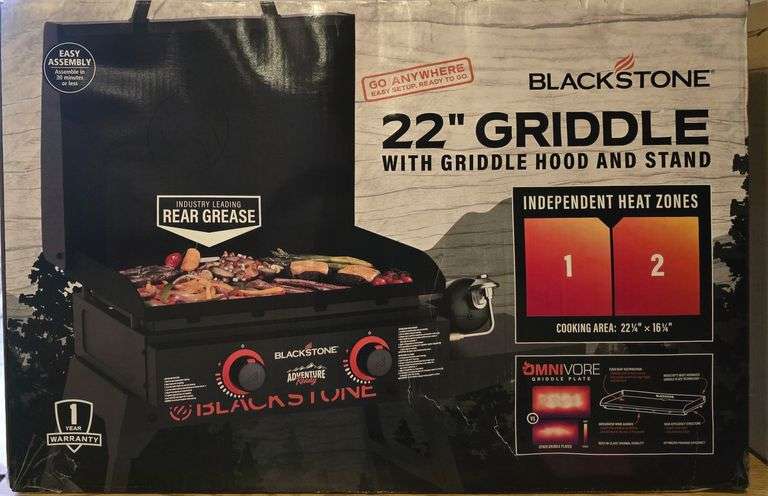 22" Blackstone Griddle with hood and stand