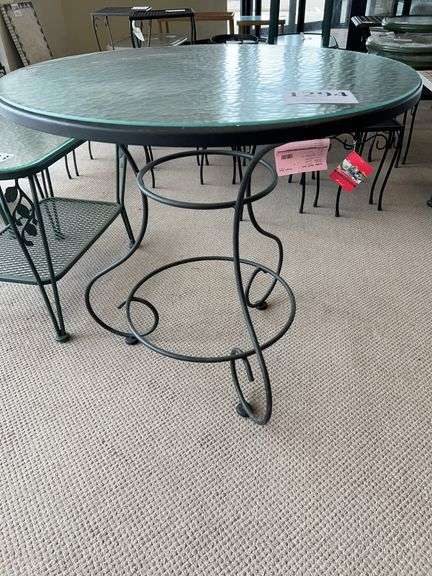 30 inch round wrought iron table