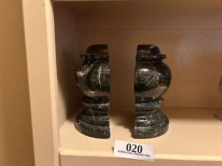 Marble Bookends