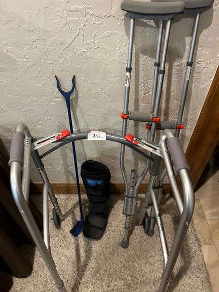 Crutches, Boot, Walker, Misc Items - Assiter Auctioneers