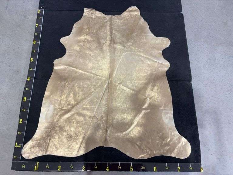 Designer Gold Metallic Cowhide