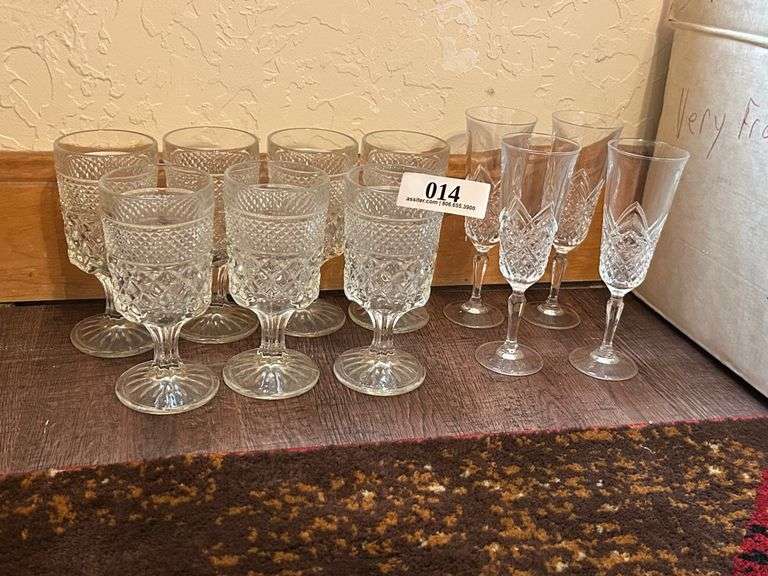 Crystal glasses, Champagne Flutes