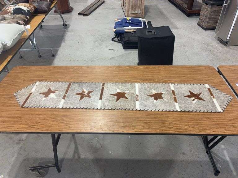 Cow hide Table Runner