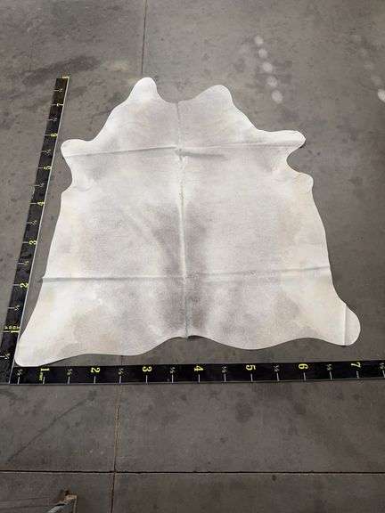Grey & White Cowhide