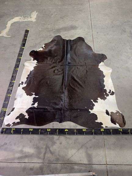 Dark Brown & White Cowhide