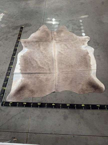 Grey & White Cowhide