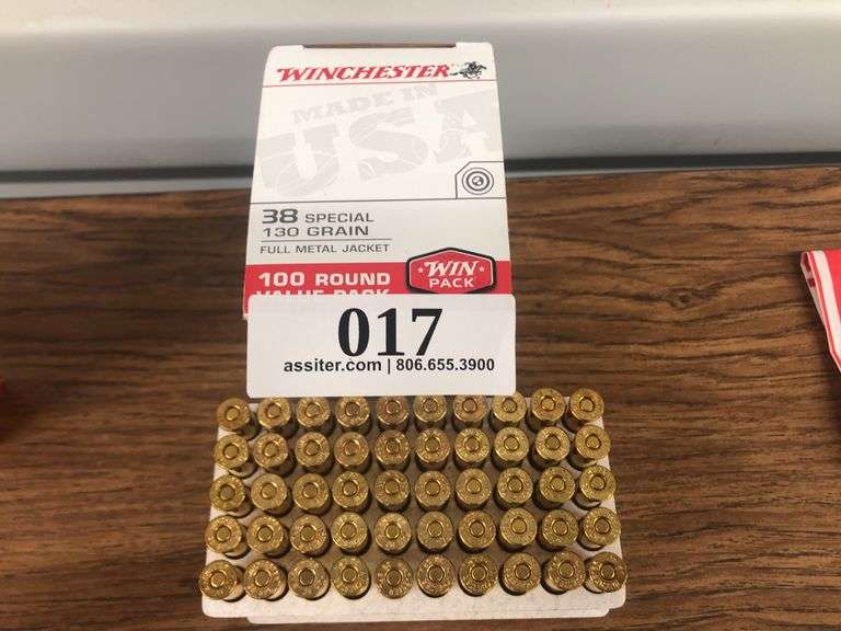 (100) Winchester .38 SPCL 130gr FMJ