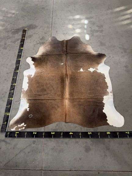 Brown & White Cowhide