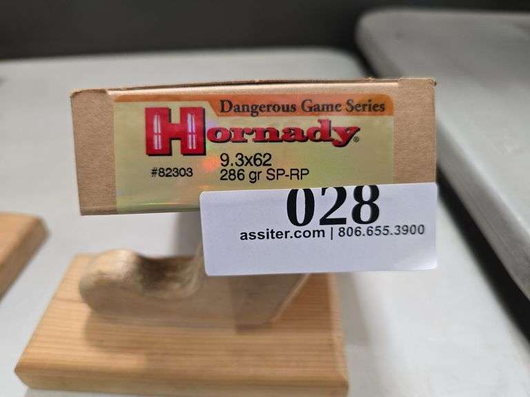 (20) Hornady 9.3 x 62 286gr SP-RP