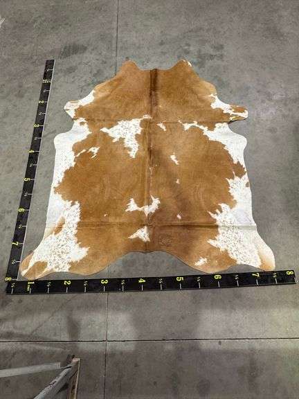 Brown & White Cowhide
