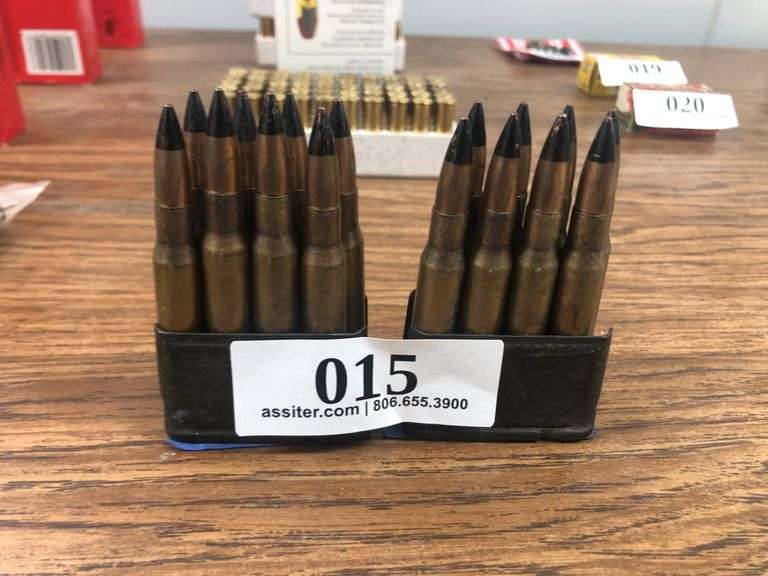 (2) M-1 Garand Clips  w/(8) Round Black Tip 30-06