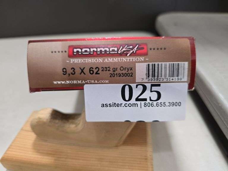 (20) Norma 9.3 x 62 232gr Oryx