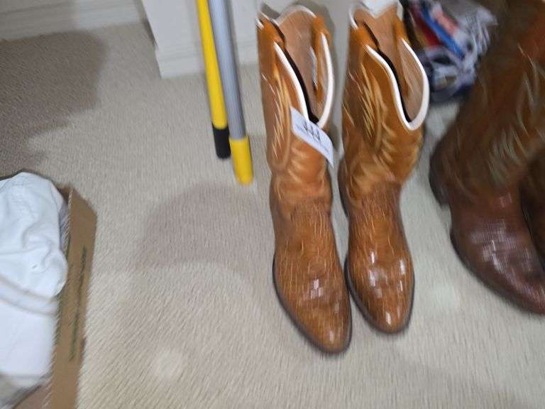 Pair Men's Nocona Exotic Boots sz 9M - Assiter Auctioneers