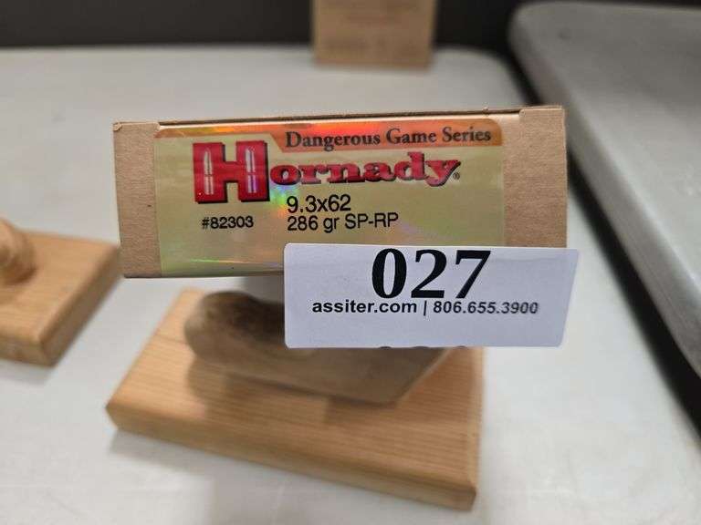(20) Hornady 9.3 x 62 286gr SP-RP