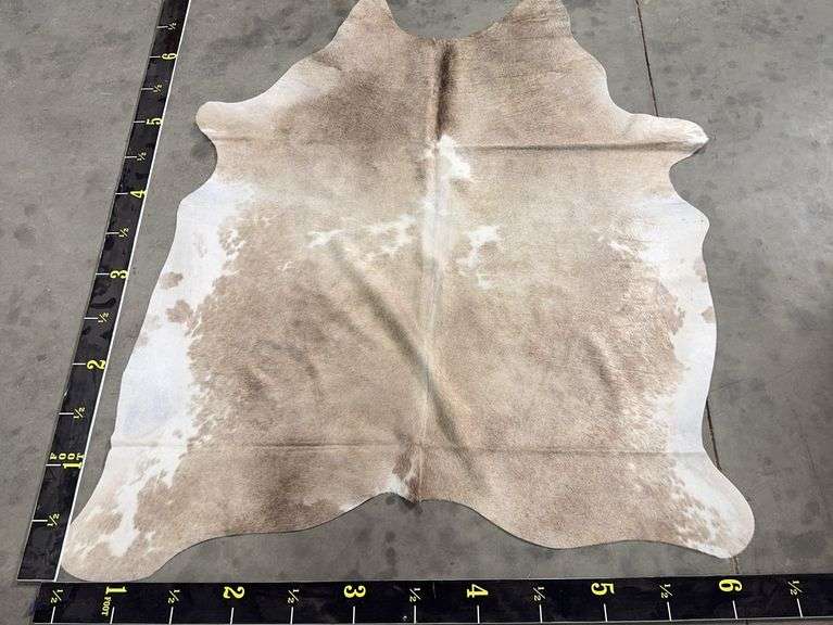 Ivory with Beige Cowhide