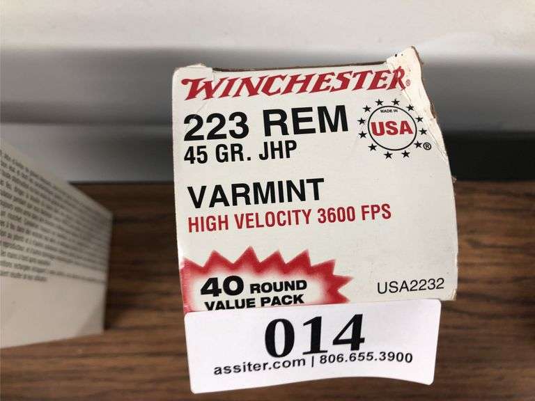 (40) Winchester .223 REM 45gr JHP Varmint