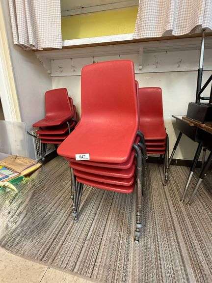 Red Plastic Children's Chairs
