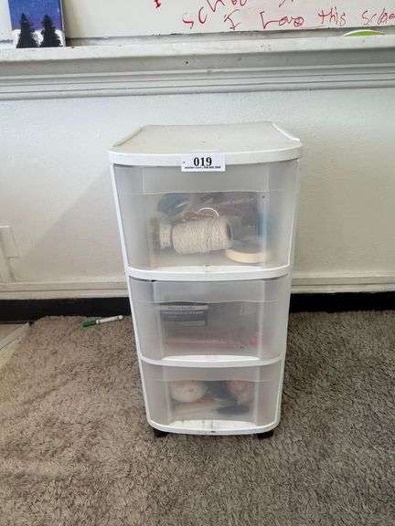 3 Drawer Rolling Plastic Storage
