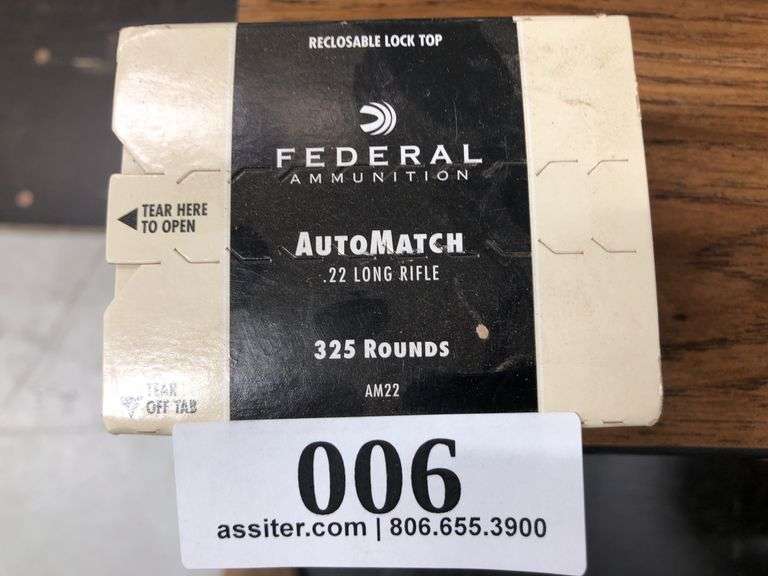 (325) Federal .22LR 40gr Solid Target Grade