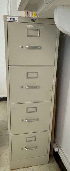 4 Drawer Tan Filing Cabinet