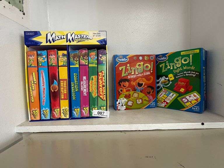 Math Masters Library with two Zingo Games