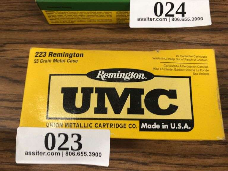 (20) Remington UMC .223 REM 55gr Metal Case