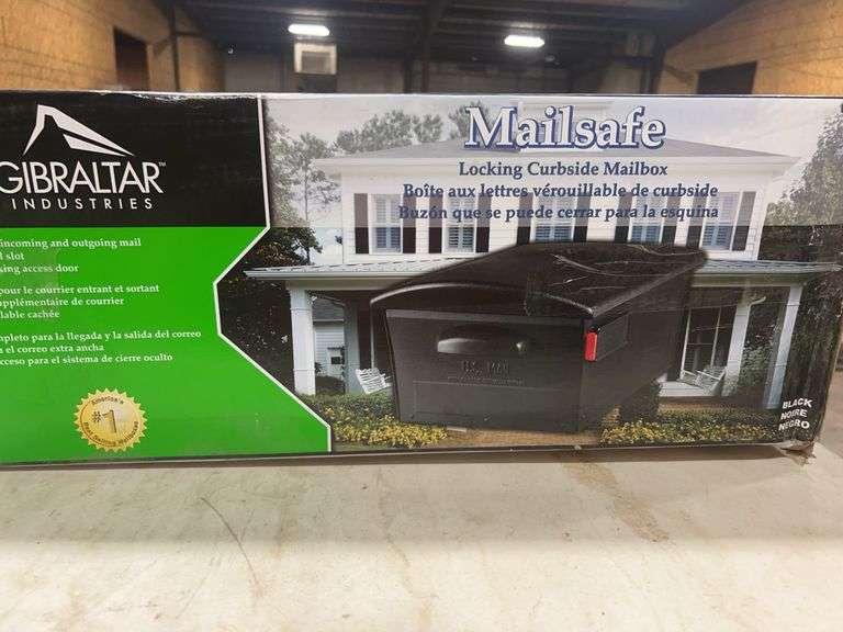 Gibraltar Industries Mailsafe Locking Curbside Mailbox, Black